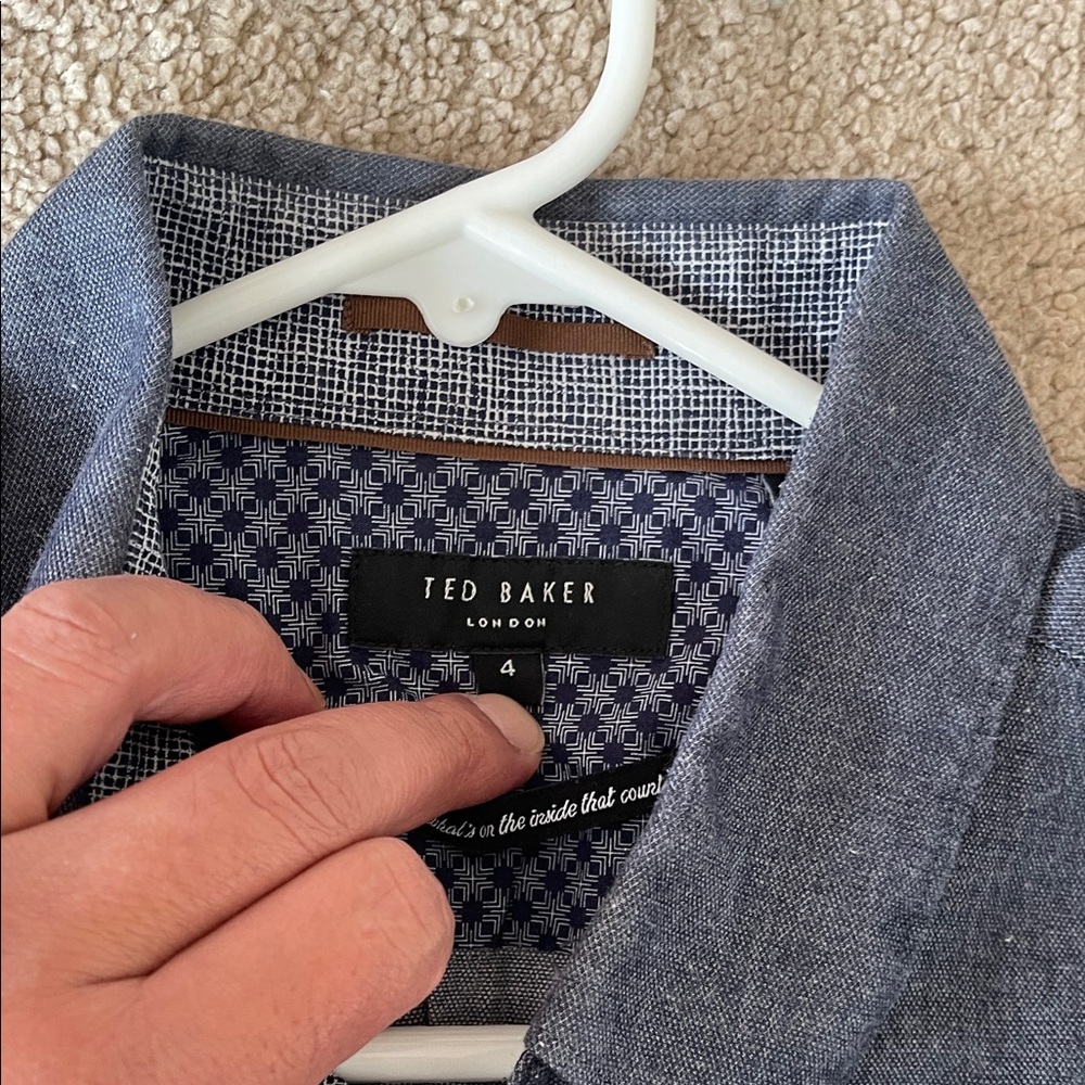 Men's Blue Denim Shirt - Picture 4 of 5